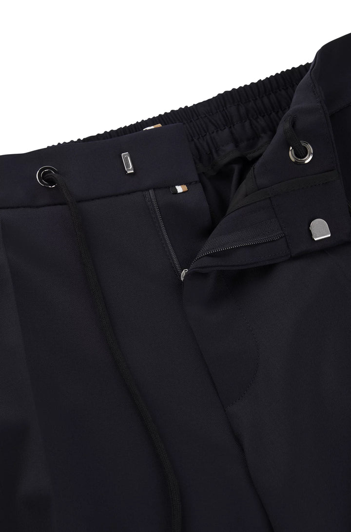 Boss Extra-slim-fit pants in virgin-wool serge