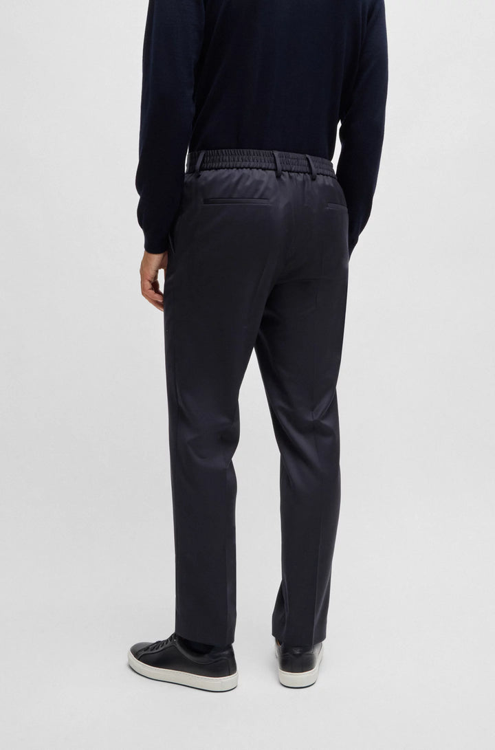 Boss Extra-slim-fit pants in virgin-wool serge