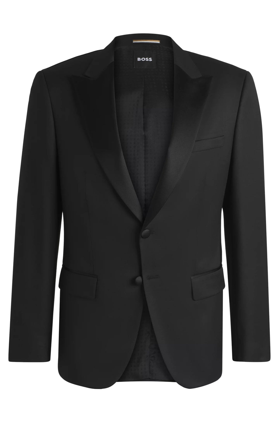 Boss Slim-fit tuxedo jacket in wool serge