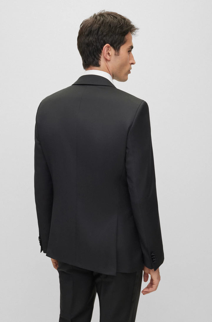 Boss Slim-fit tuxedo jacket in wool serge
