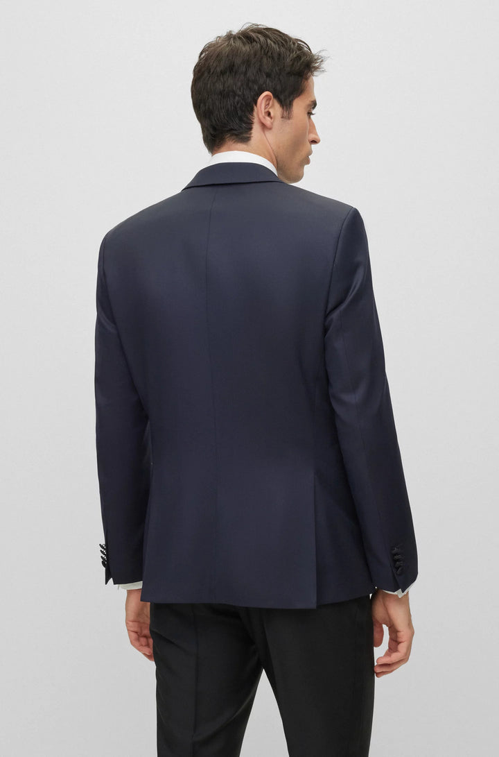 Boss Slim-fit tuxedo jacket in wool serge