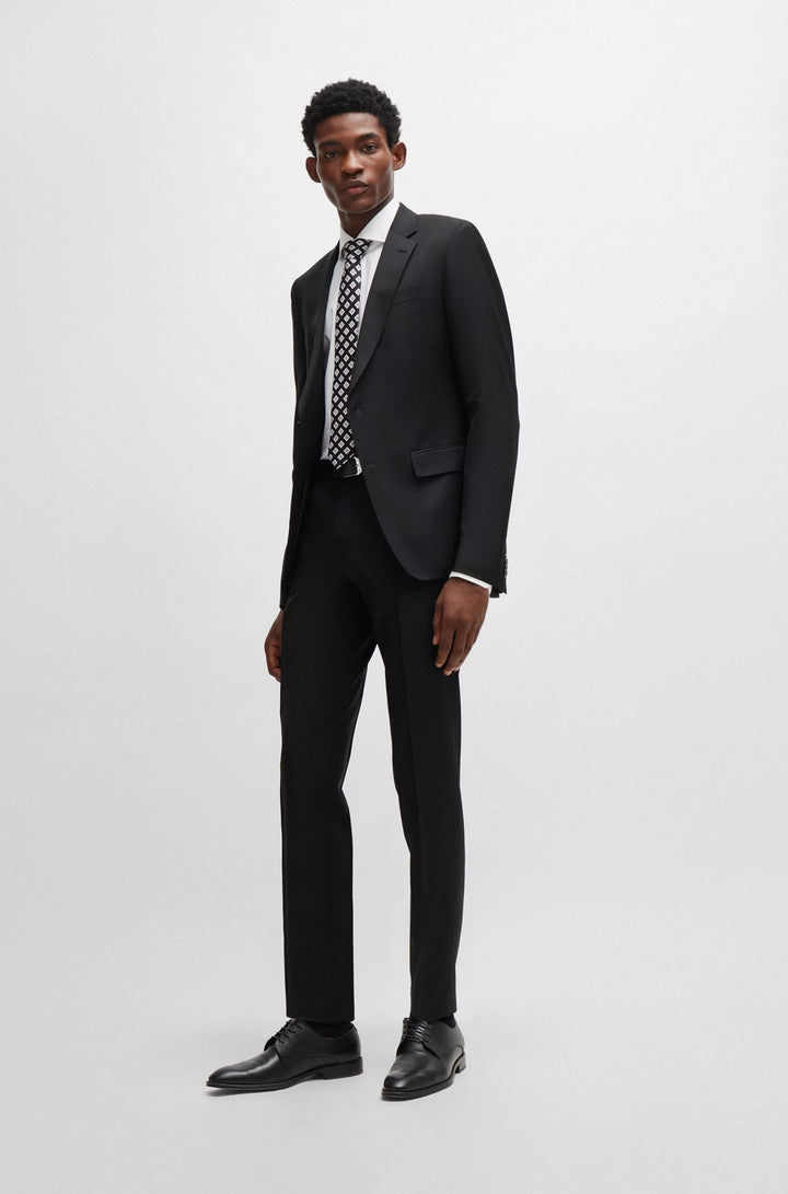 Boss Slim-fit suit jacket in virgin-wool serge