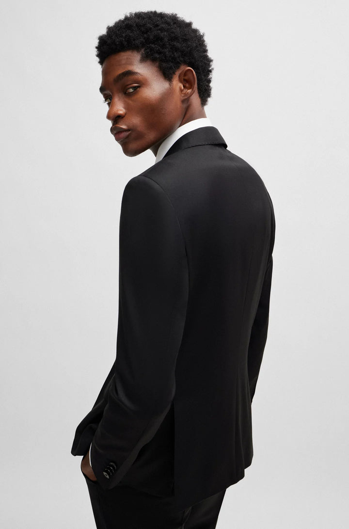 Boss Slim-fit suit jacket in virgin-wool serge