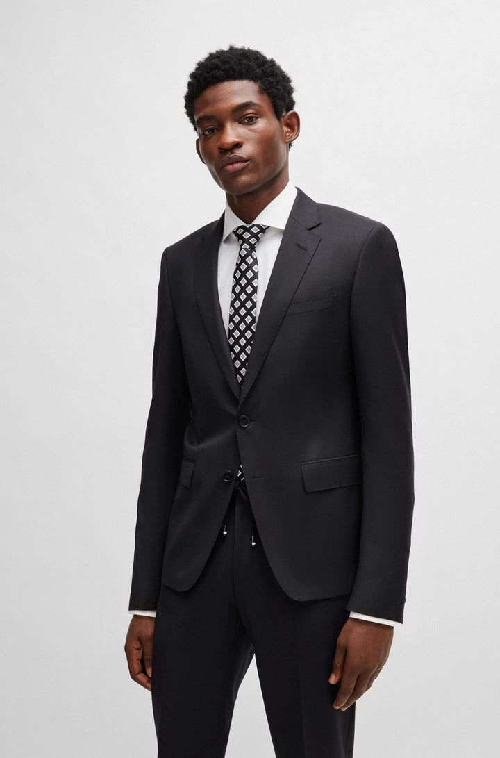 Boss Slim-fit suit jacket in virgin-wool serge