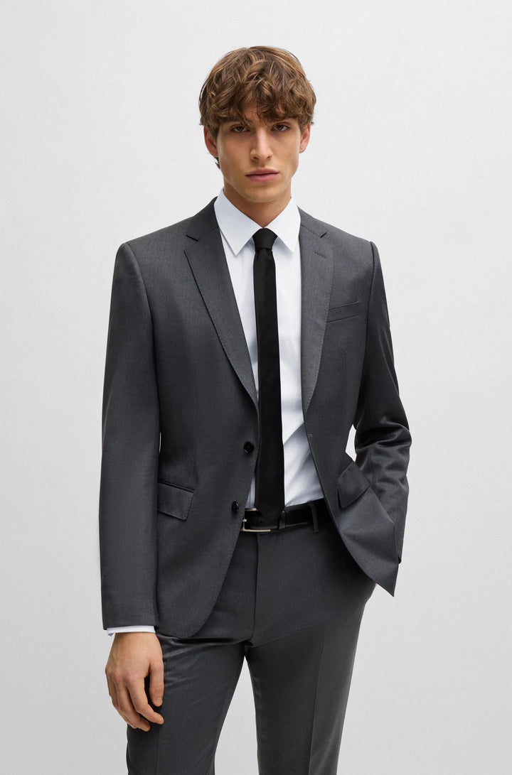 Boss Slim-fit suit jacket in virgin-wool serge