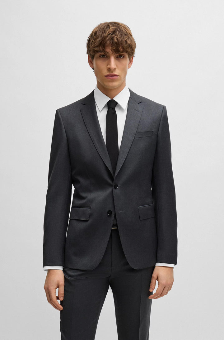 Boss Slim-fit suit jacket in virgin-wool serge