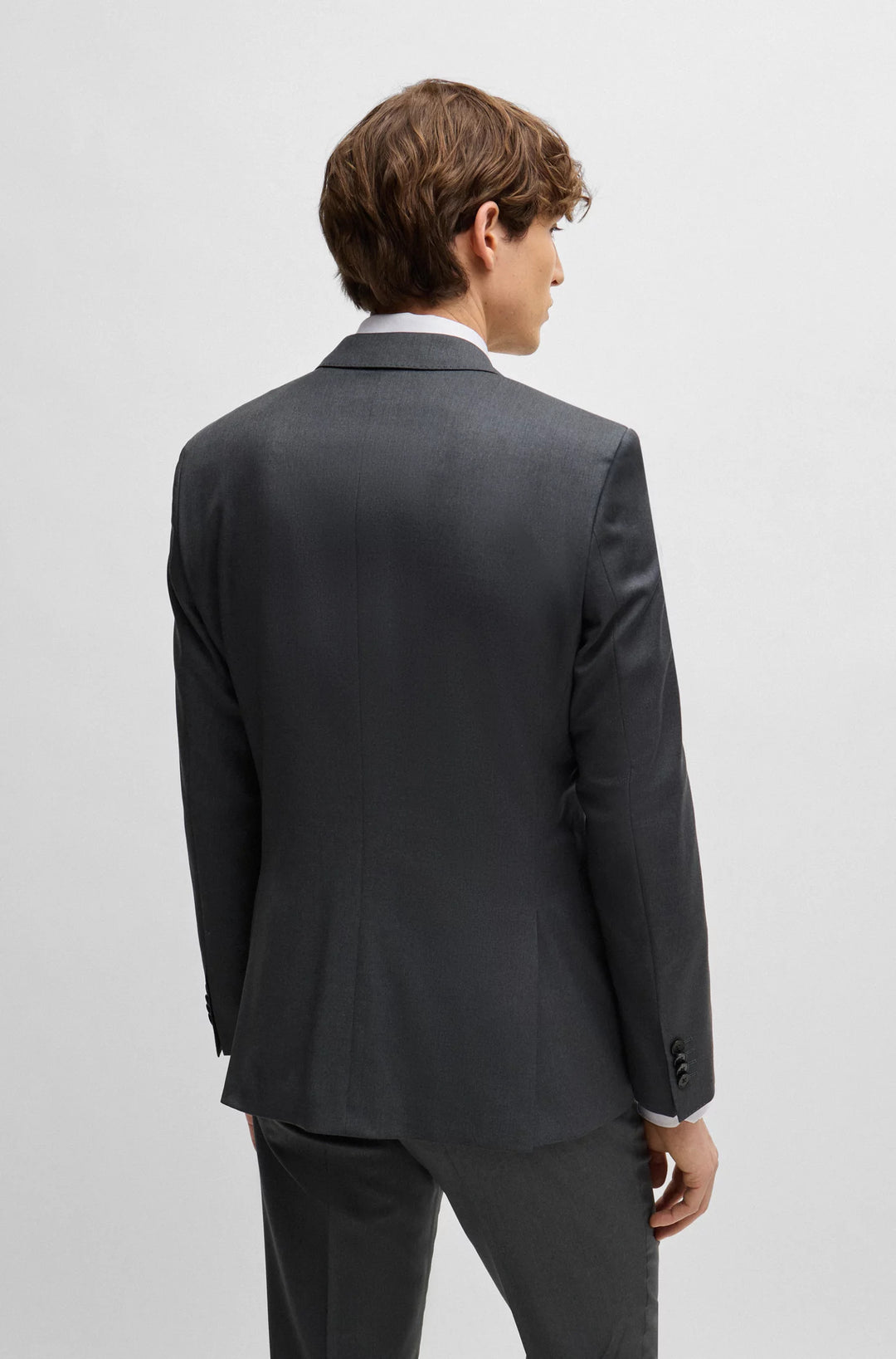 Boss Slim-fit suit jacket in virgin-wool serge