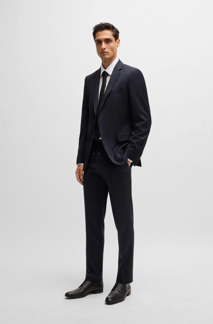 Boss Slim-fit suit jacket in virgin-wool serge