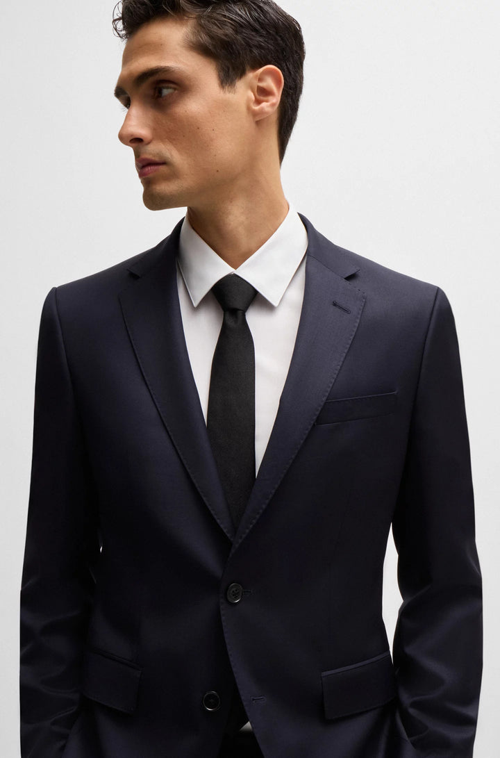 Boss Slim-fit suit jacket in virgin-wool serge