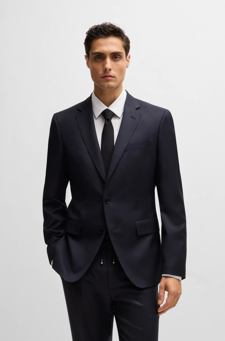 Boss Slim-fit suit jacket in virgin-wool serge