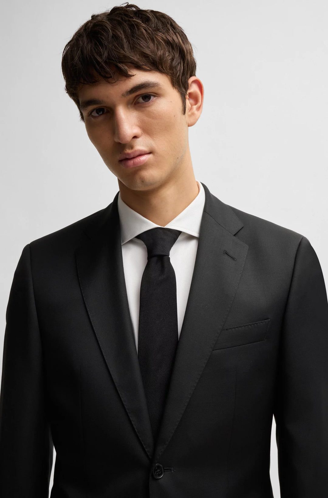 Boss Regular-fit suit in virgin wool serge
