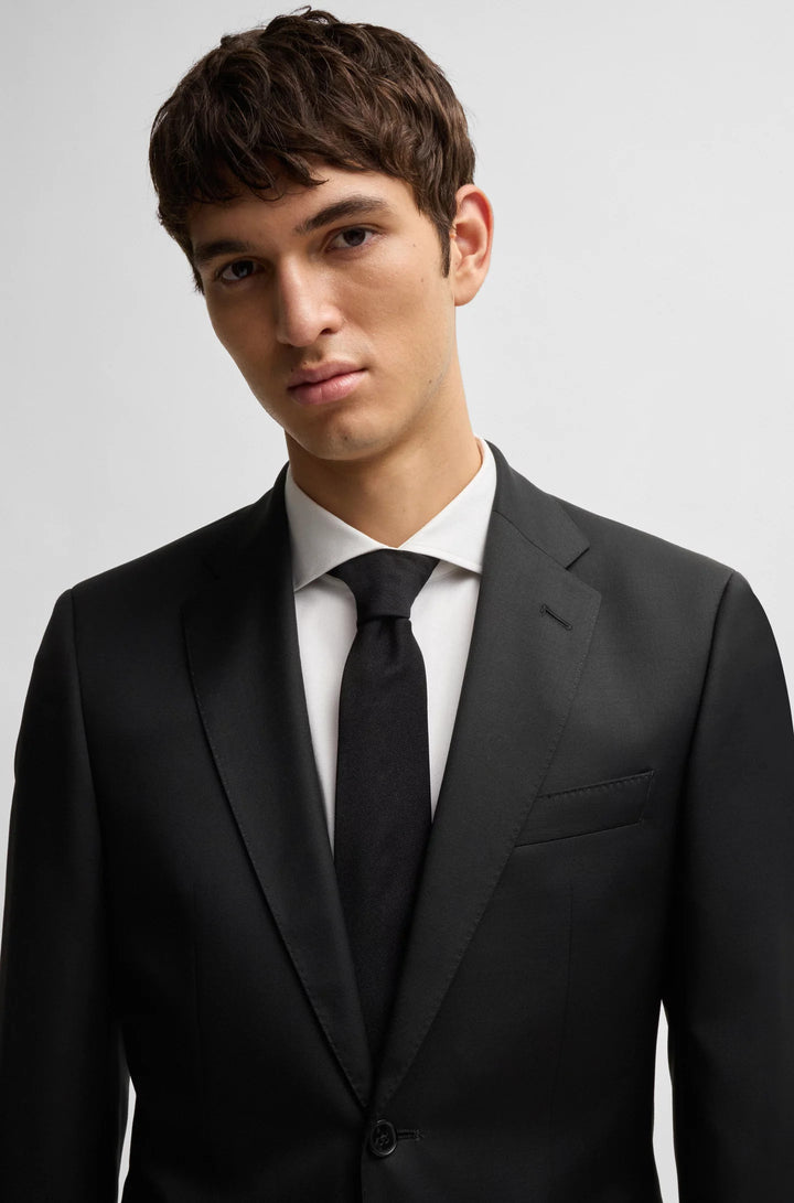 Boss Regular-fit suit in virgin wool serge