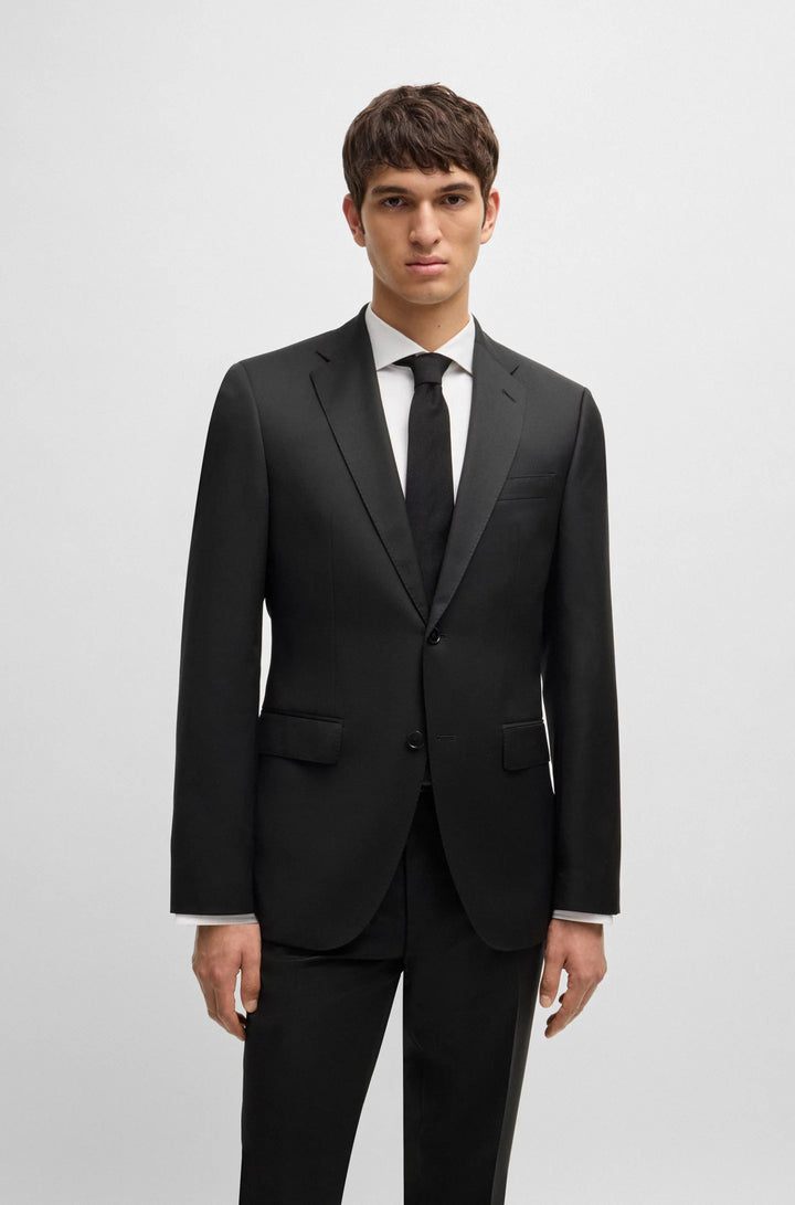 Boss Regular-fit suit in virgin wool serge