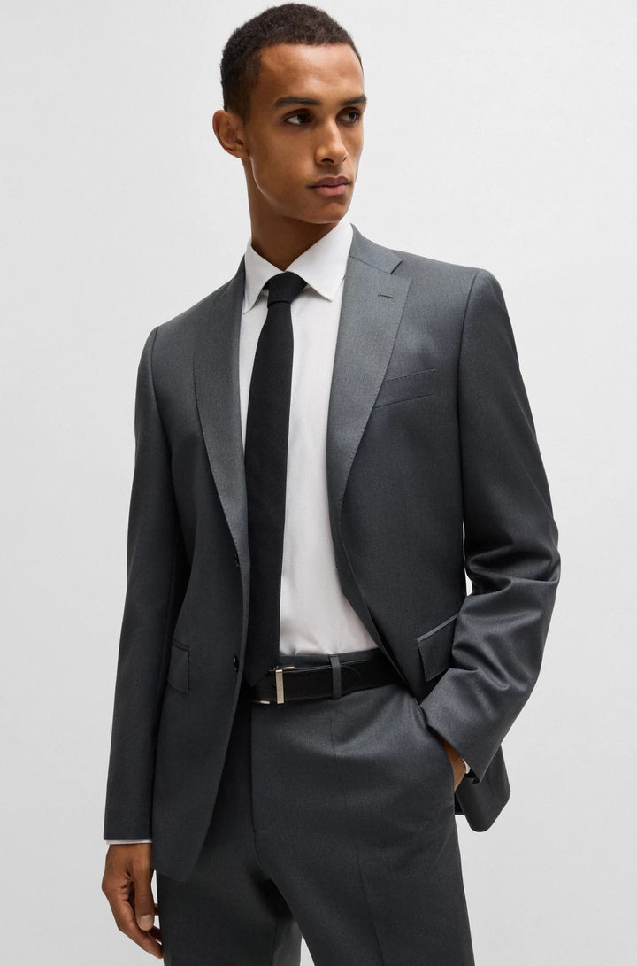 Boss Regular-fit suit in virgin wool serge