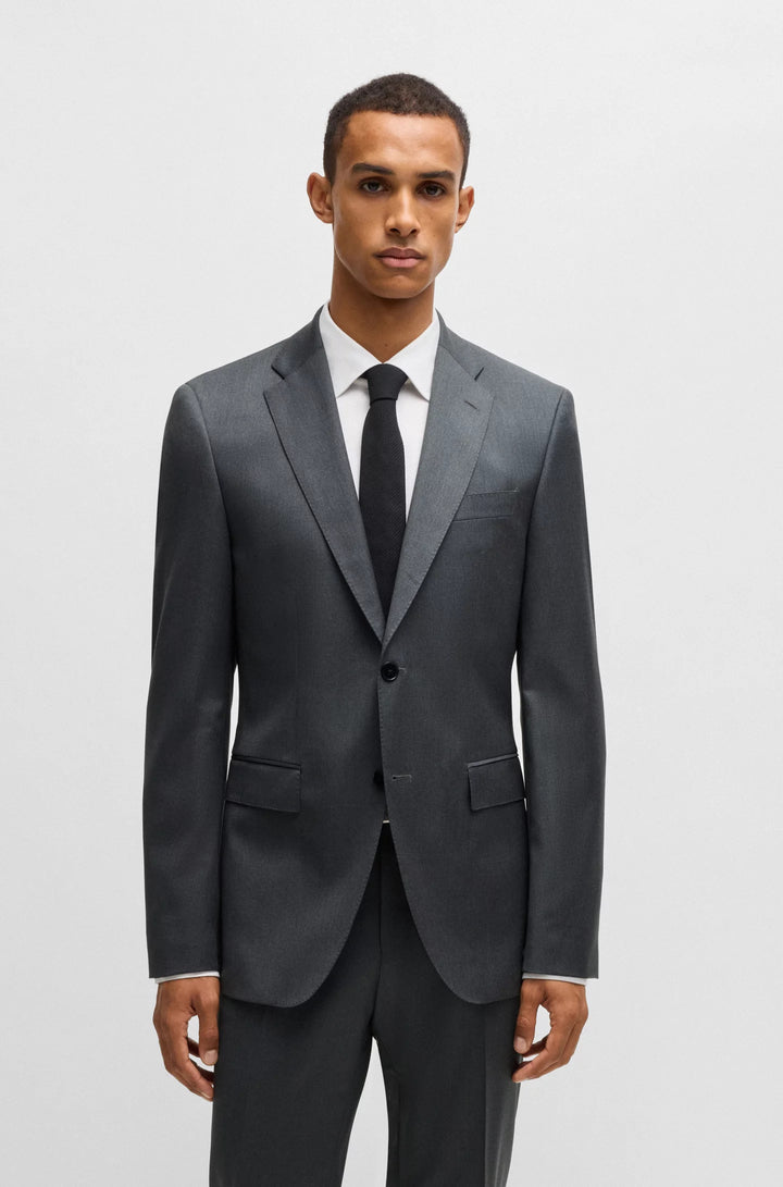 Boss Regular-fit suit in virgin wool serge