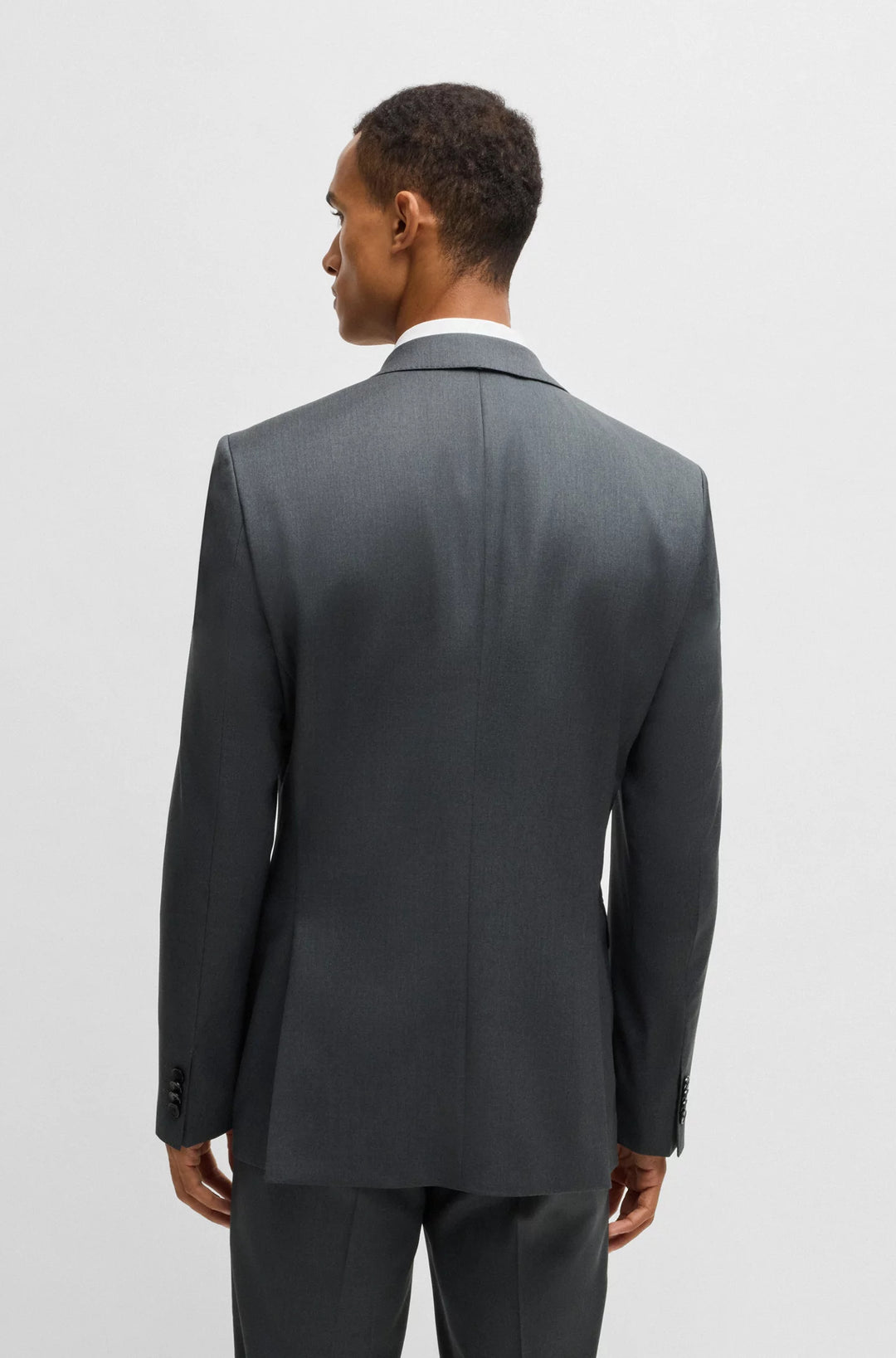 Boss Regular-fit suit in virgin wool serge