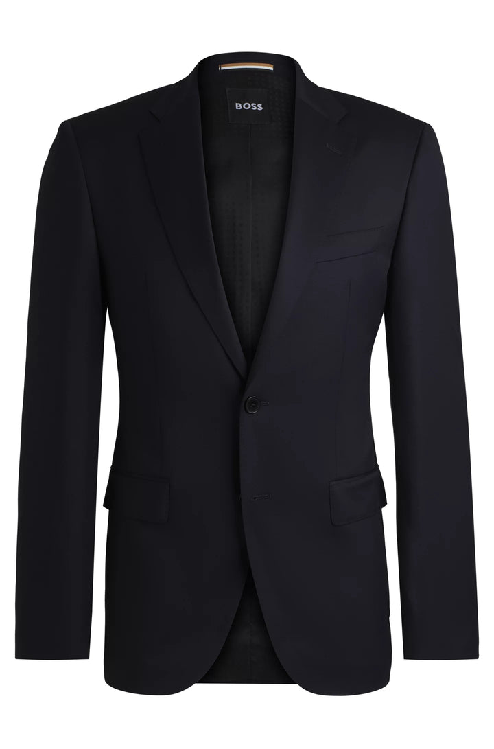 Boss Regular-fit suit in virgin wool serge