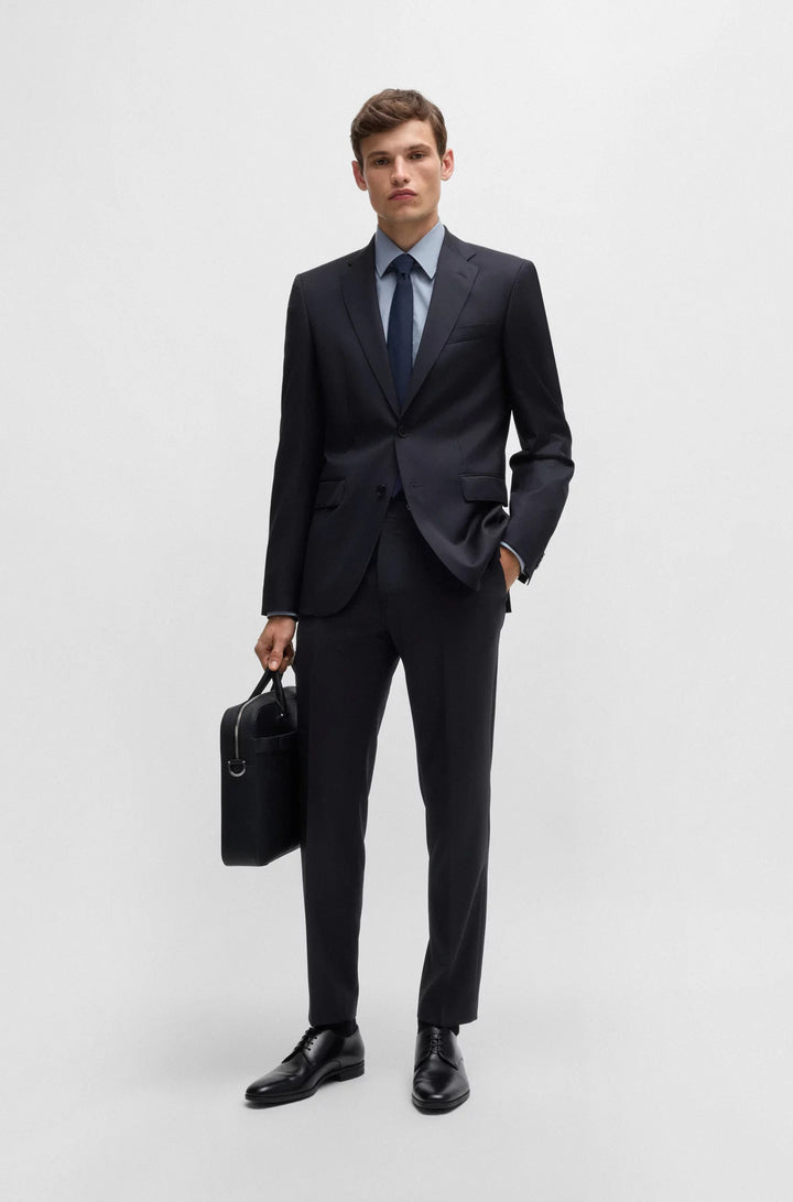 Boss Regular-fit suit in virgin wool serge