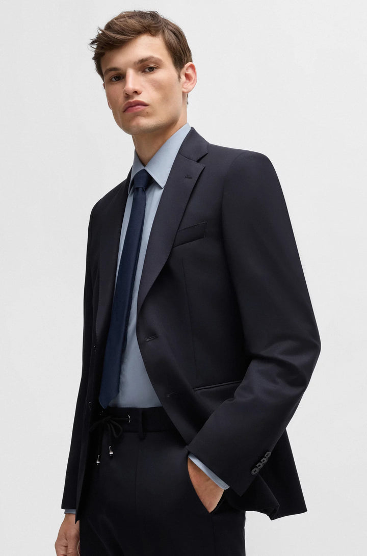 Boss Regular-fit suit in virgin wool serge