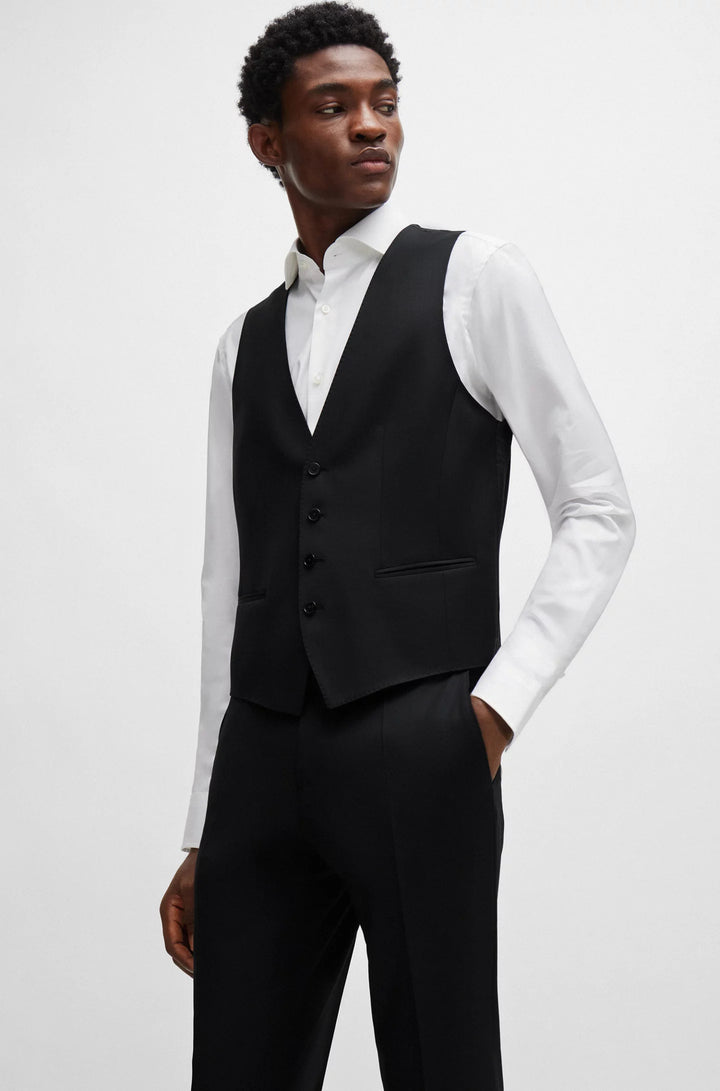 Boss Slim-fit trousers in virgin-wool serge