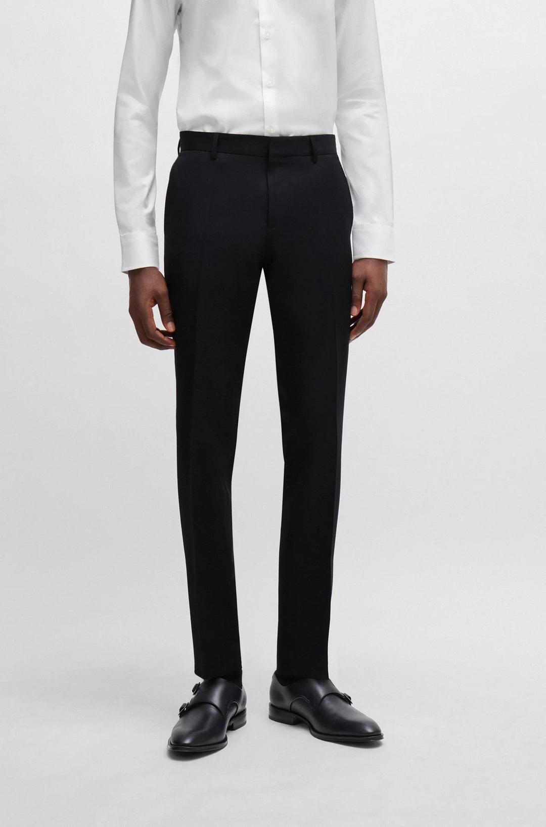 Boss Slim-fit trousers in virgin-wool serge