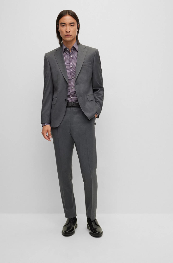 Boss Slim-fit trousers in virgin-wool serge