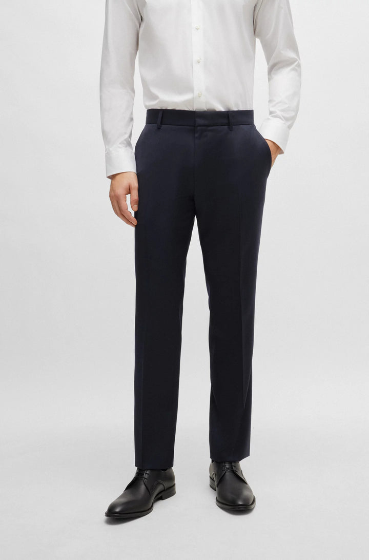 Boss Slim-fit trousers in virgin-wool serge