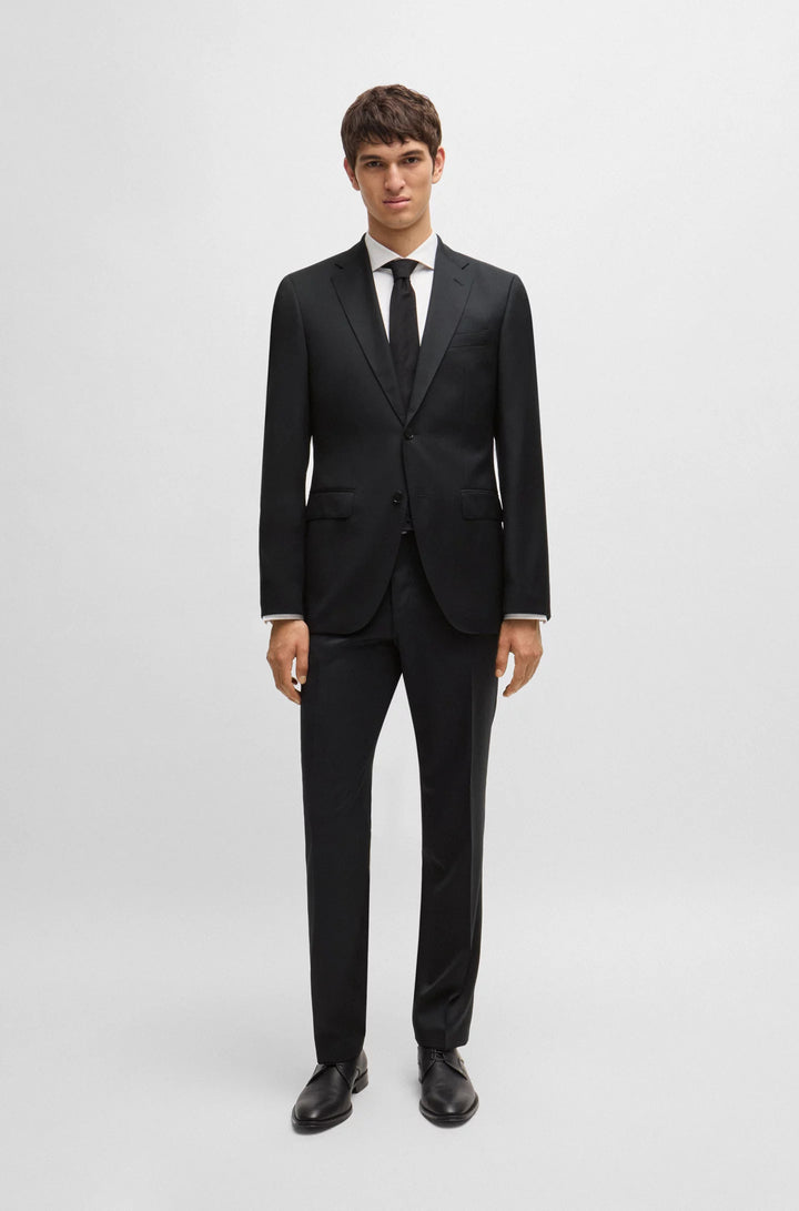 Boss Regular-fit formal pants in virgin wool