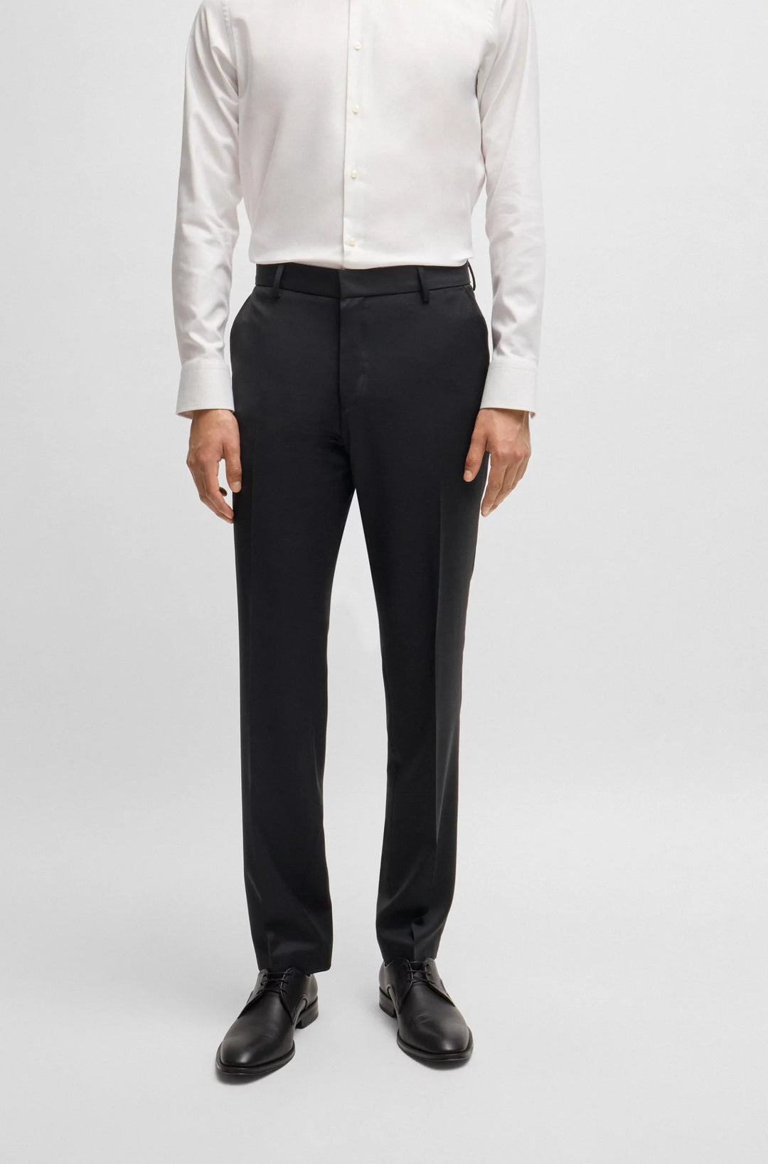 Boss Regular-fit formal pants in virgin wool