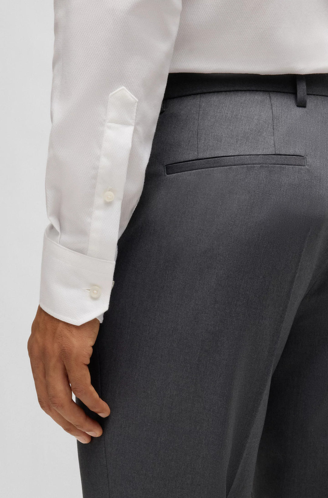 Boss Regular-fit formal pants in virgin wool