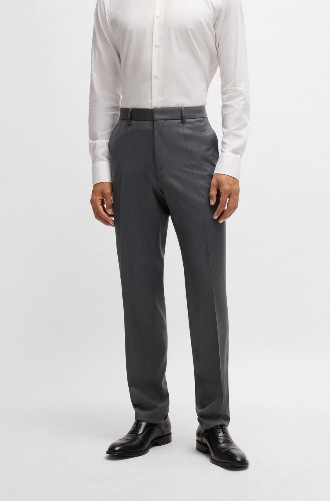 Boss Regular-fit formal pants in virgin wool