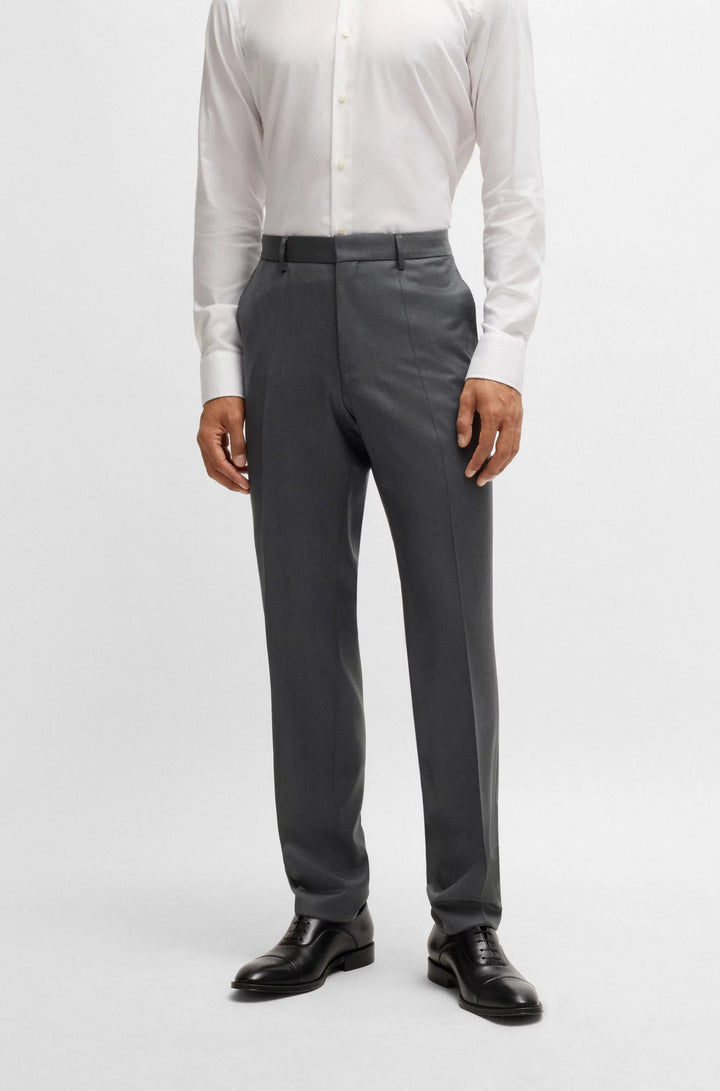 Boss Regular-fit formal pants in virgin wool