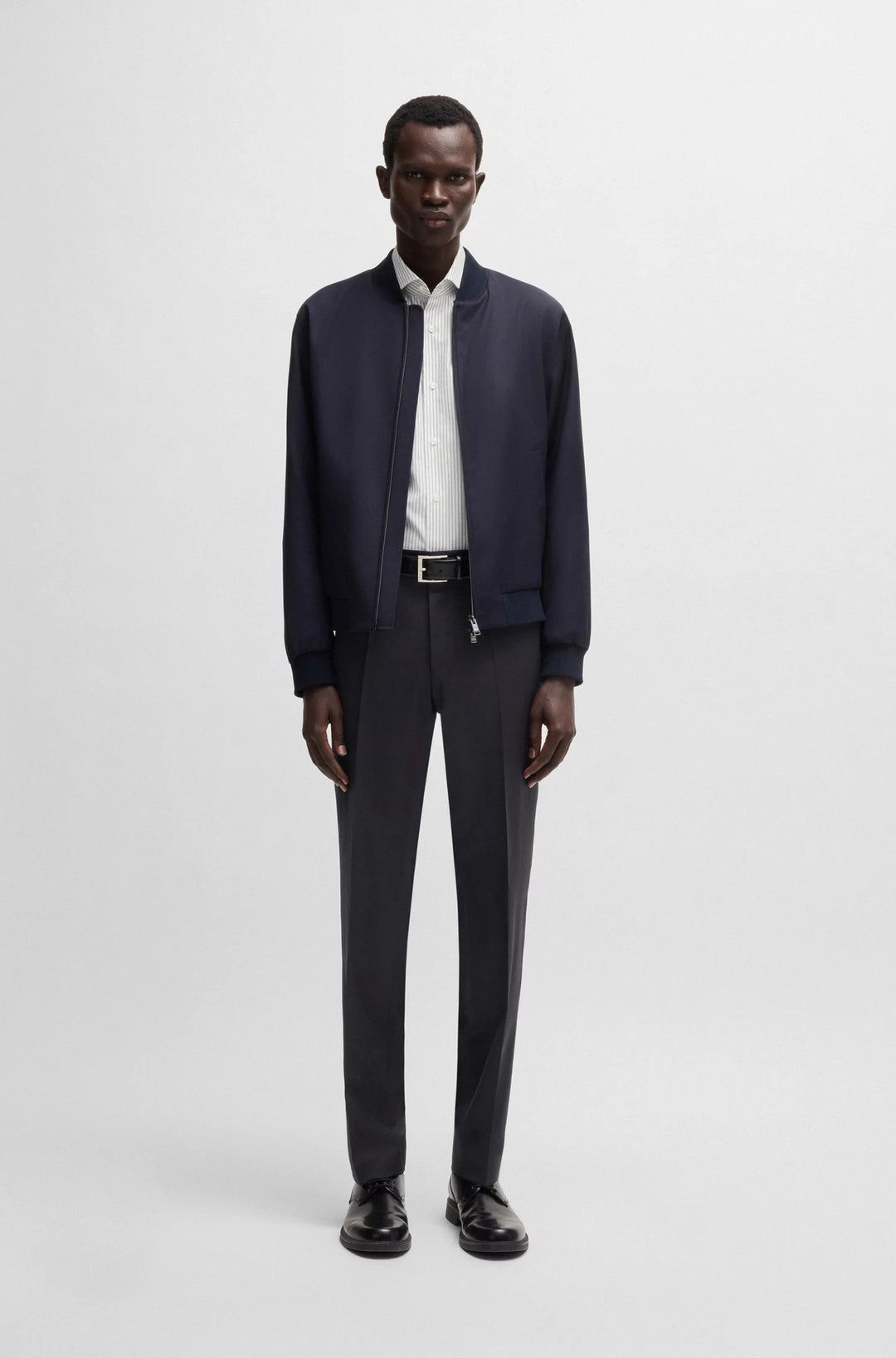 Boss Regular-fit formal pants in virgin wool