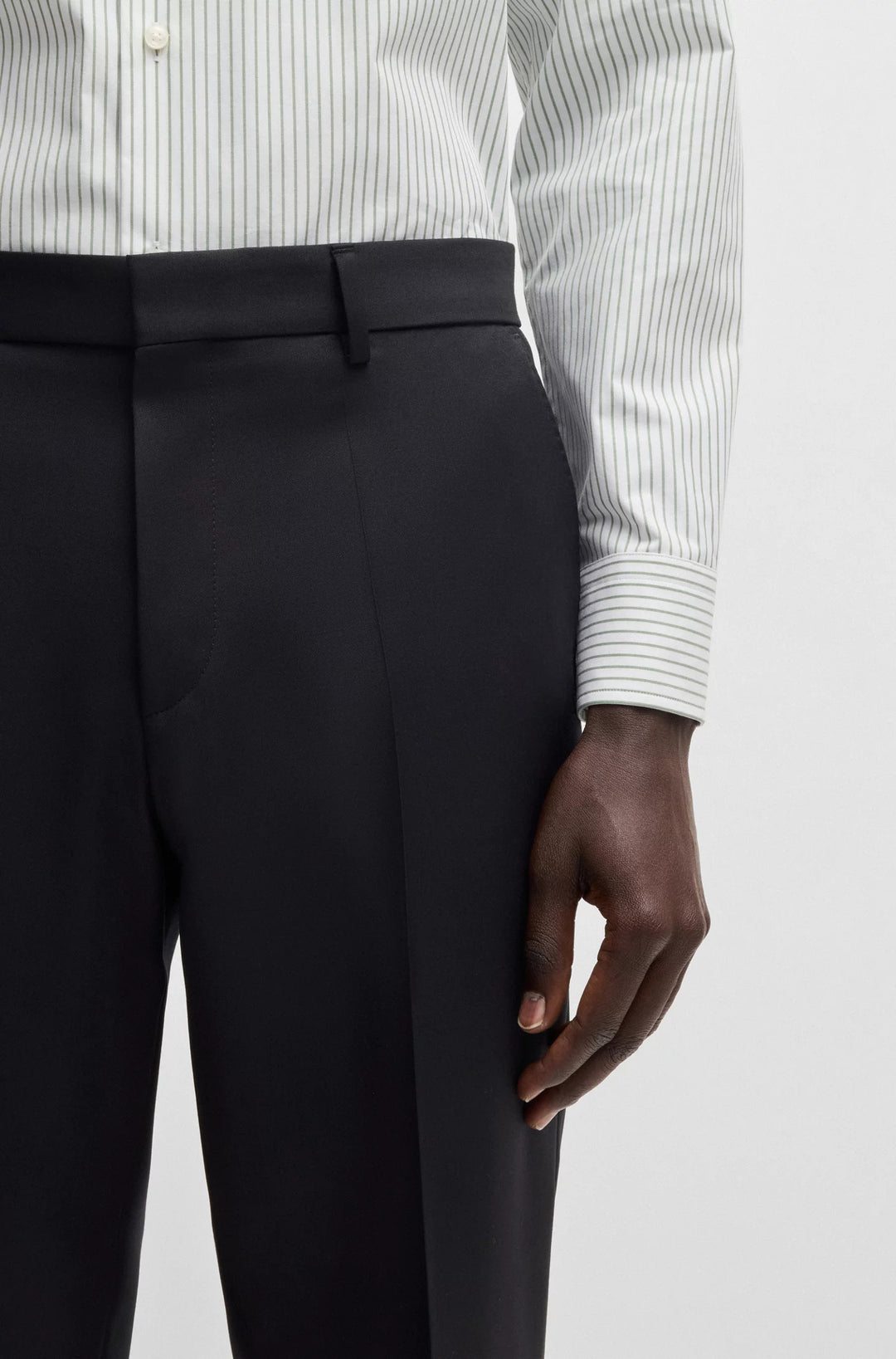 Boss Regular-fit formal pants in virgin wool