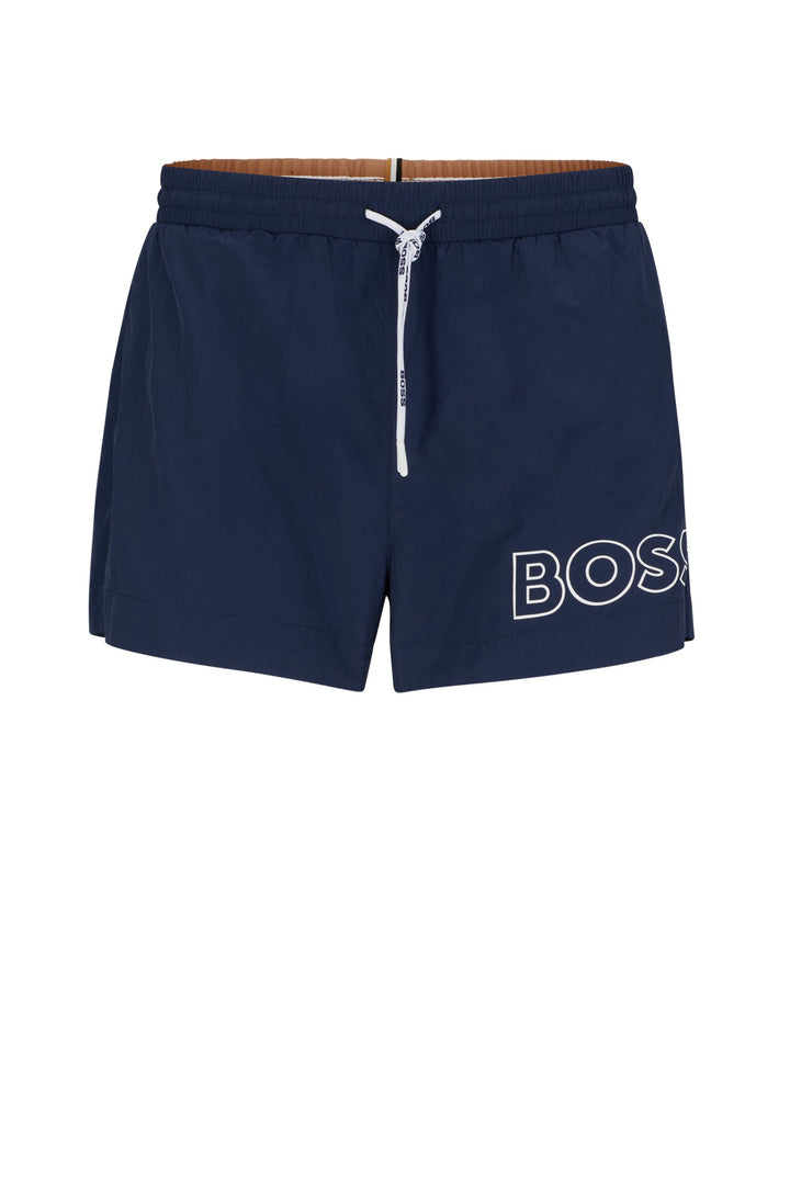 Boss Quick-drying swim shorts with outline logo
