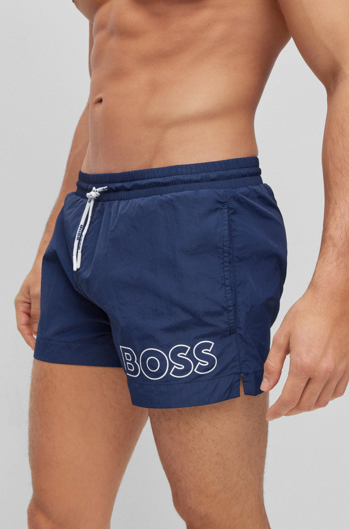 Boss Quick-drying swim shorts with outline logo