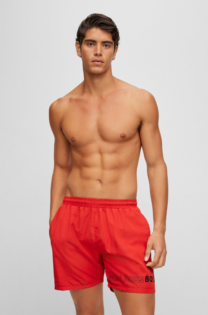 Boss Swim shorts with repeat logos