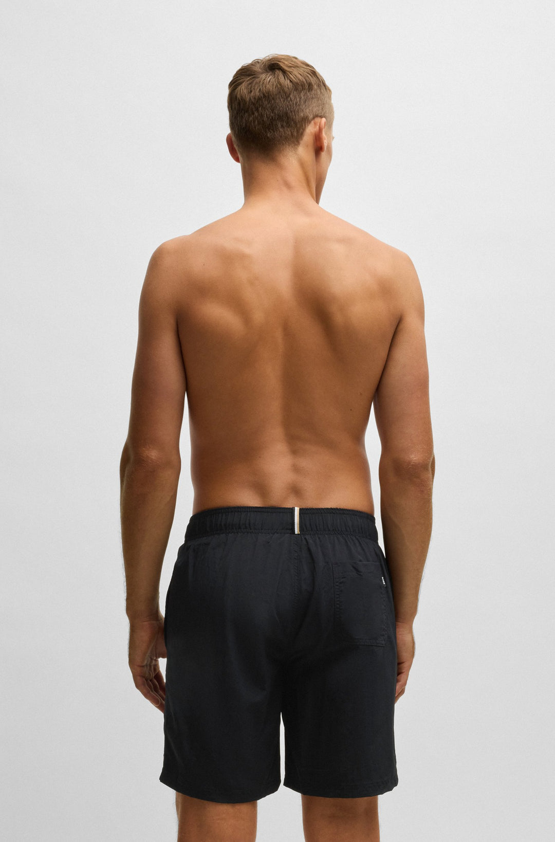 Boss Fully lined swim shorts with 3D logo embroidery
