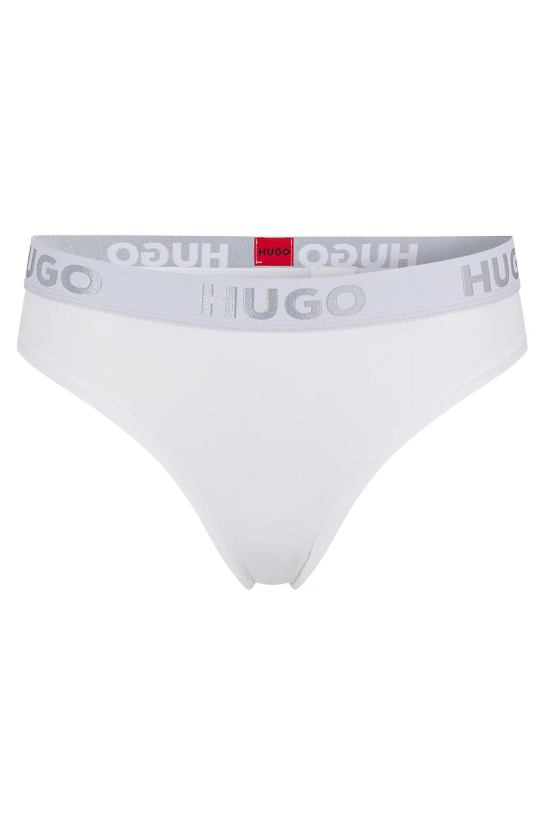 HUGO Stretch-cotton thong with logo waistband