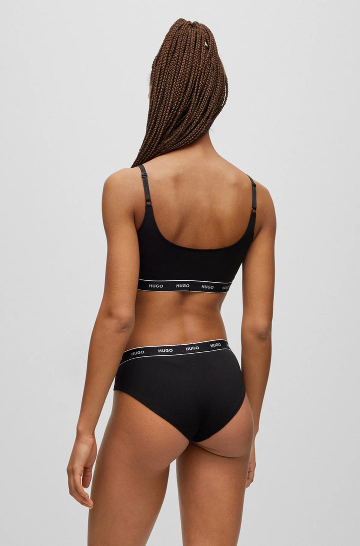 HUGO Three-pack of stretch-cotton briefs with logo waistbands