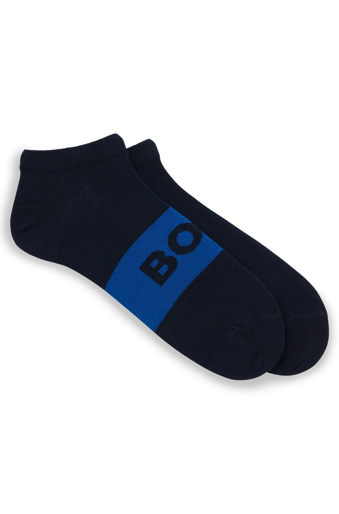 Boss Two-pack of ankle-length socks in stretch fabric
