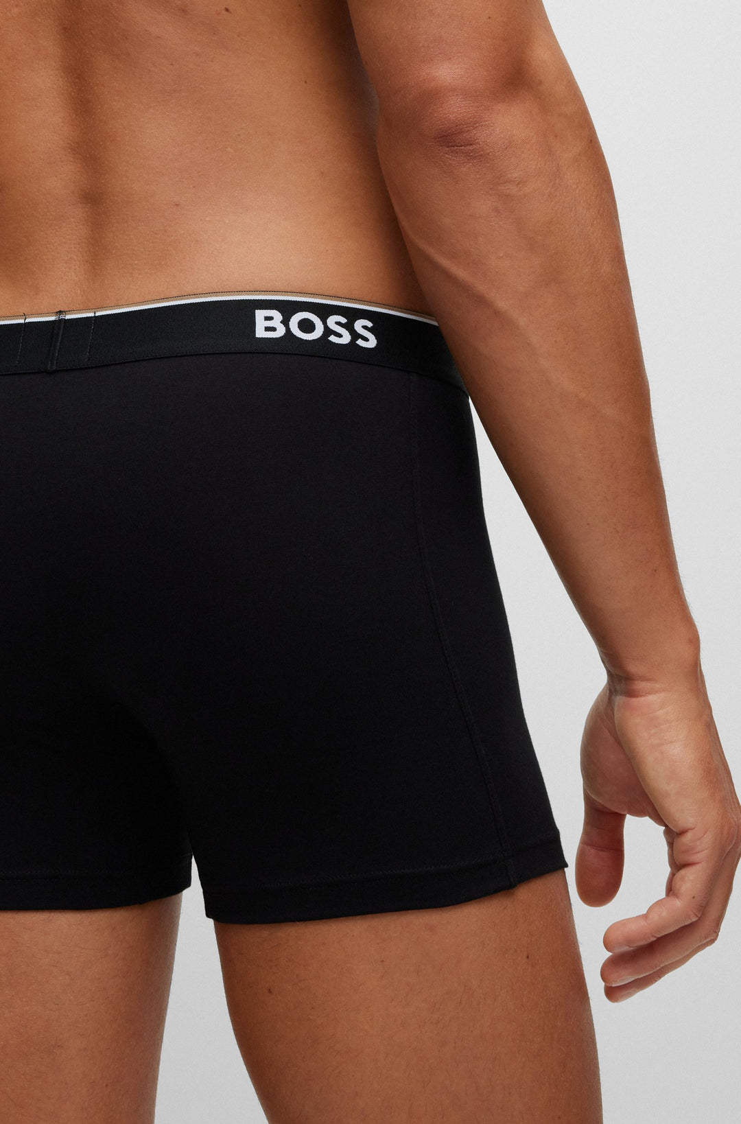 Boss Three-pack of stretch-cotton boxer briefs with logos