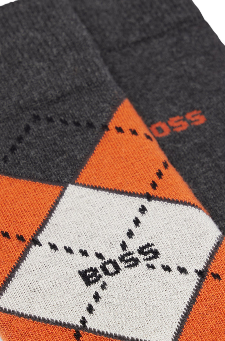 Boss Two-pack of regular-length socks in a cotton blend