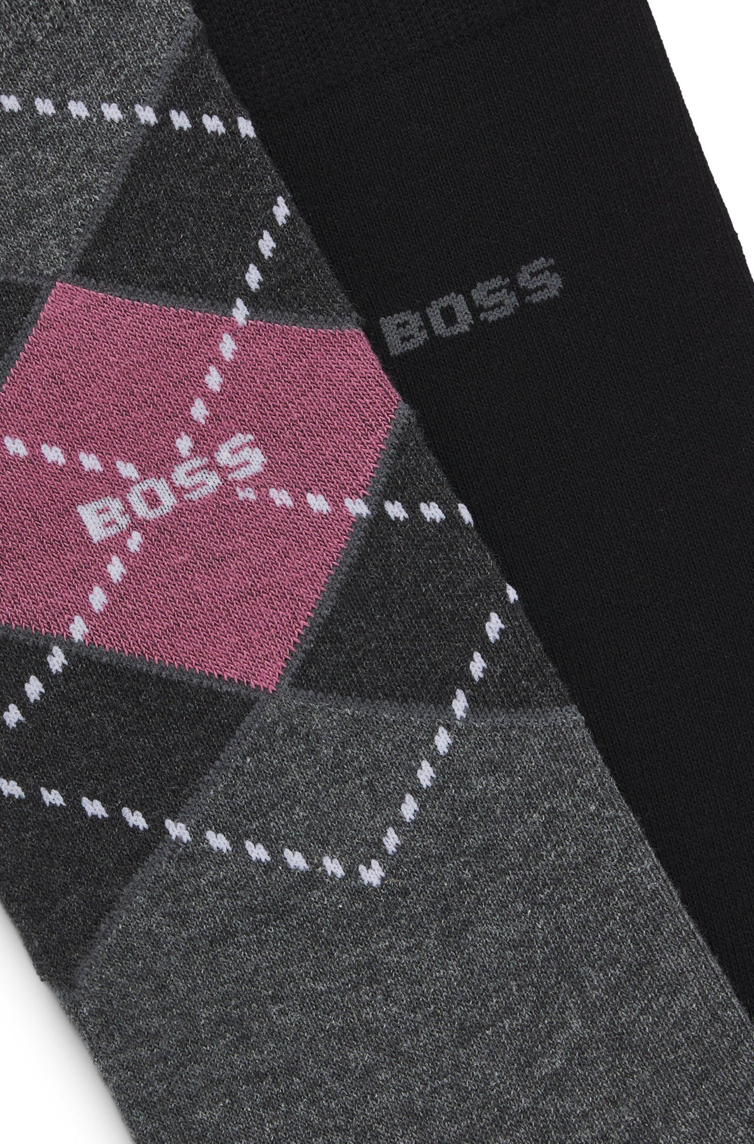 Boss Two-pack of regular-length socks in a cotton blend