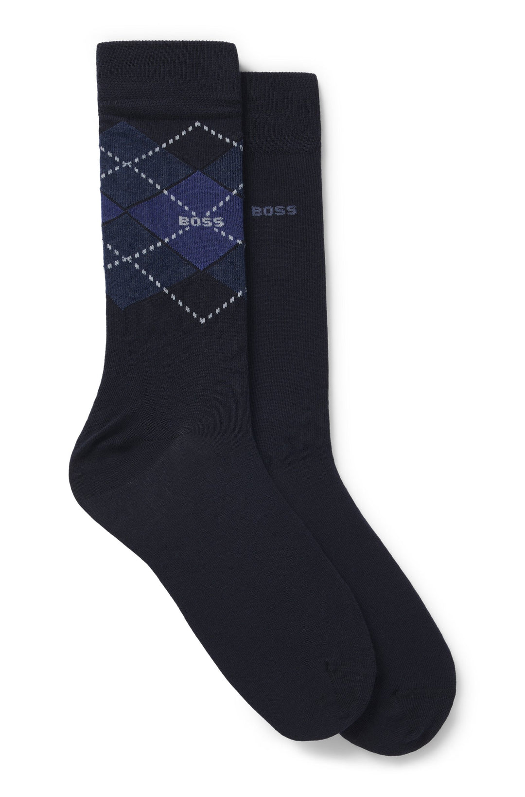 Boss Two-pack of regular-length socks in a cotton blend