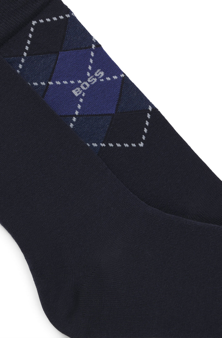 Boss Two-pack of regular-length socks in a cotton blend