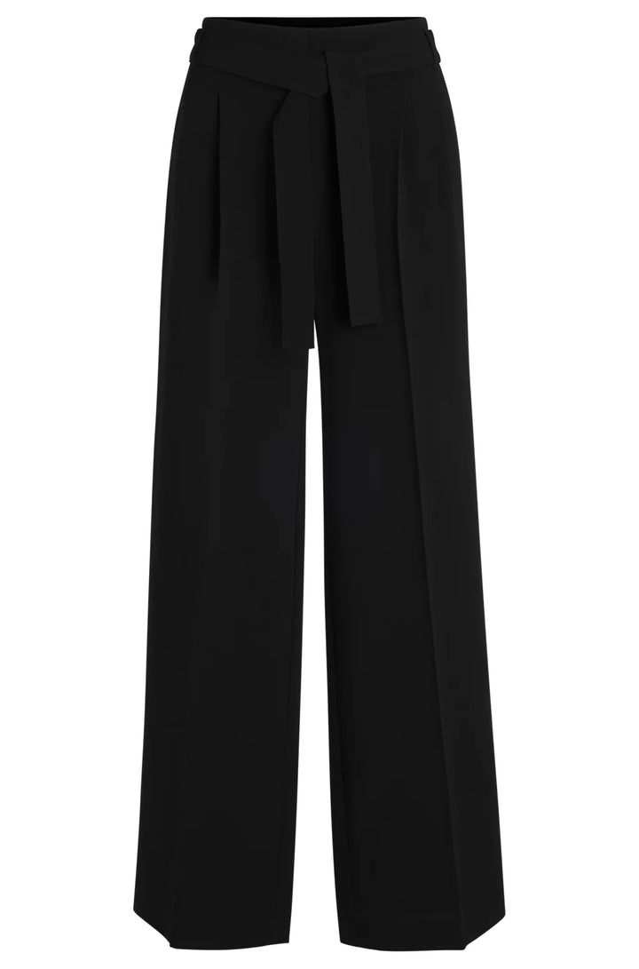 BOSS RELAXED-FIT TROUSERS IN CREASE-RESISTANT JAPANESE CREPE