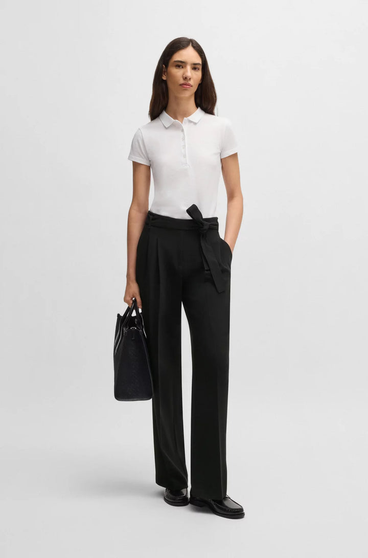 BOSS RELAXED-FIT TROUSERS IN CREASE-RESISTANT JAPANESE CREPE