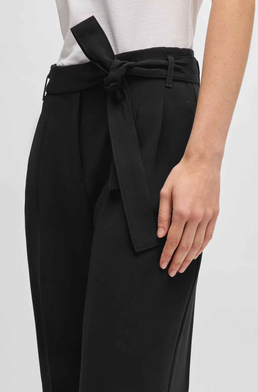 BOSS RELAXED-FIT TROUSERS IN CREASE-RESISTANT JAPANESE CREPE