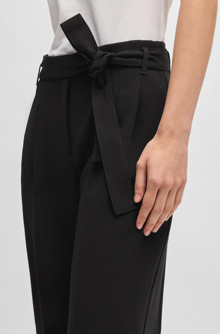 BOSS RELAXED-FIT TROUSERS IN CREASE-RESISTANT JAPANESE CREPE